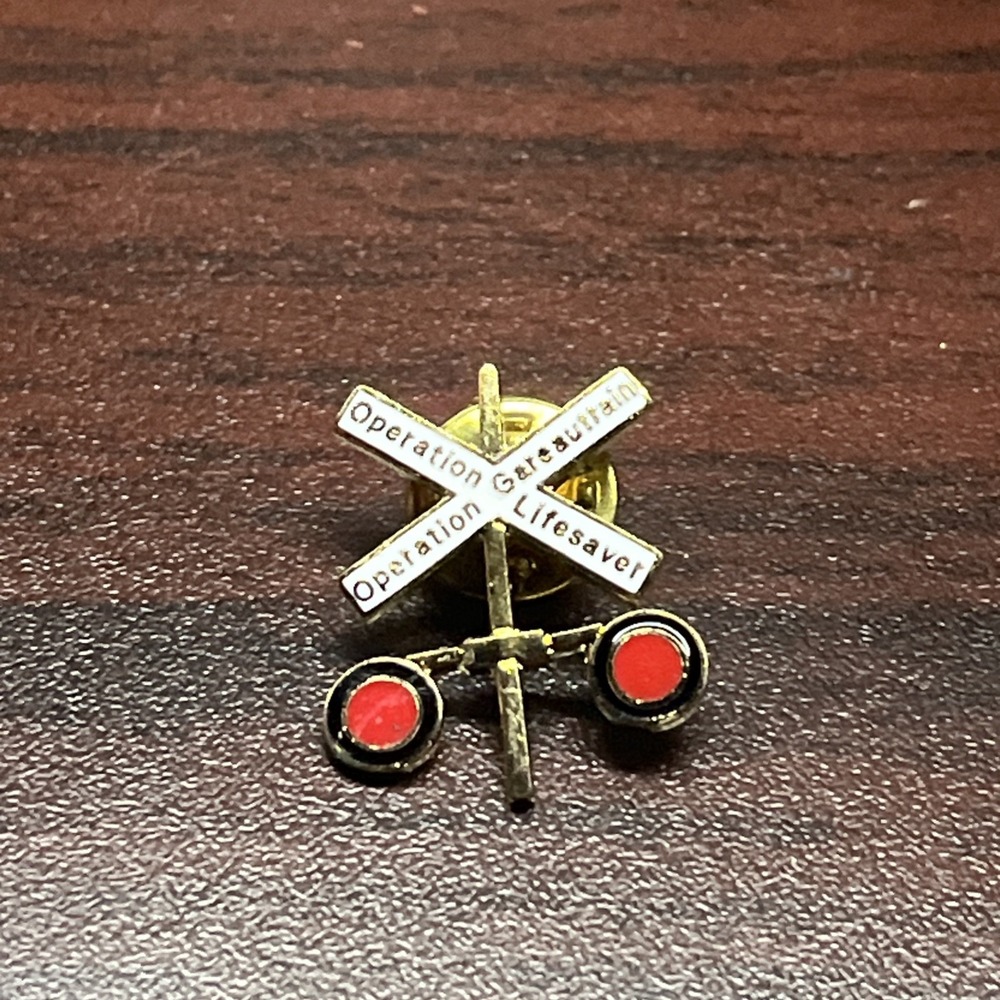 Operation Lifesaver Railroad Lapel Hat Pin